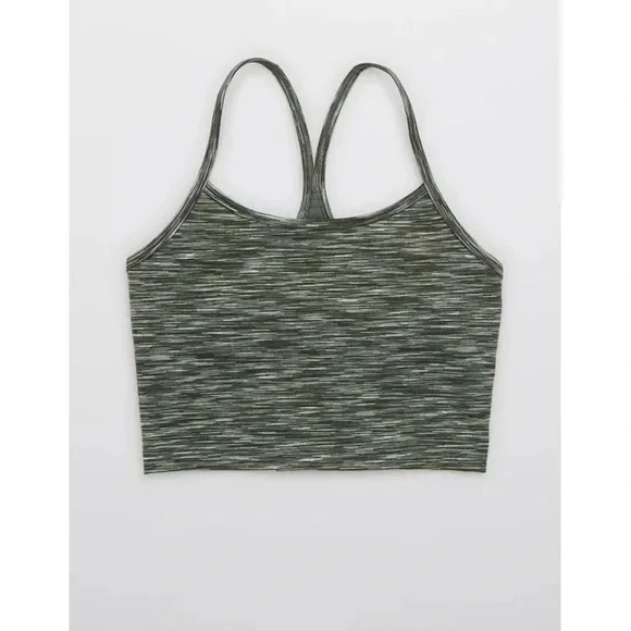 Aerie ROYAL PALM The Hugger Ombre Racerback Sports Bra - Picture 3 of 10